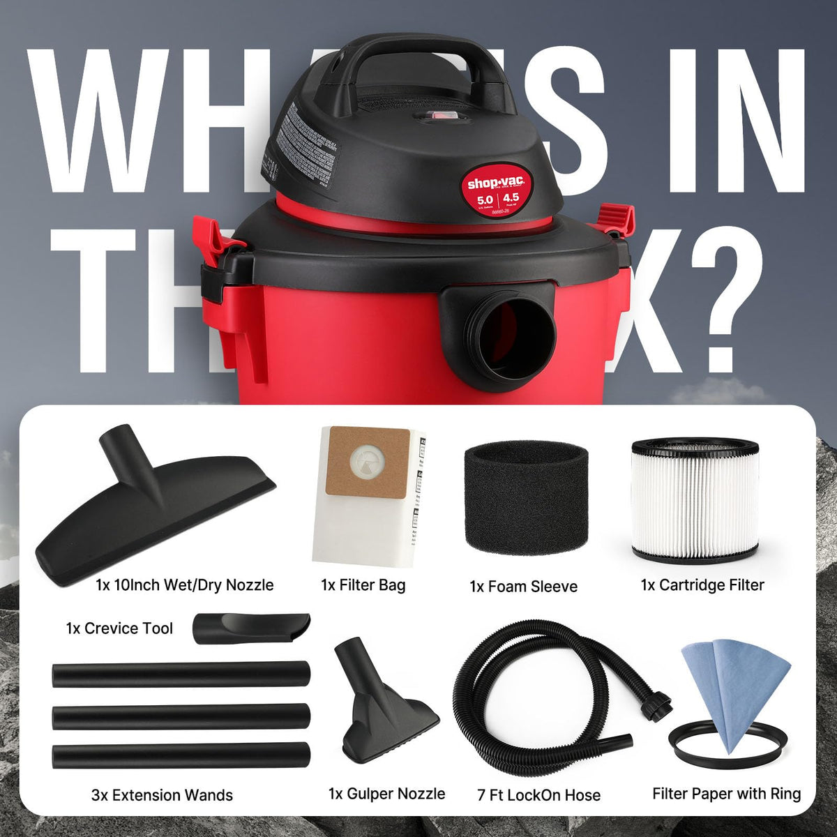 5 Gallon Wet/Dry Vacuum with Blower U6015