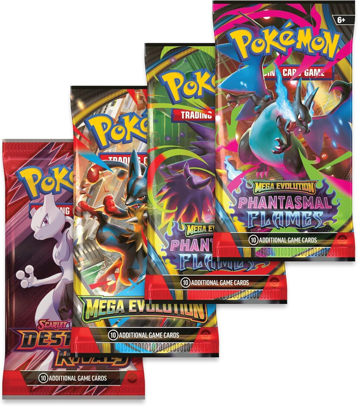 Pokémon TCG Mega Charizard ex Promo Card and Tin with 4 Packs N758722