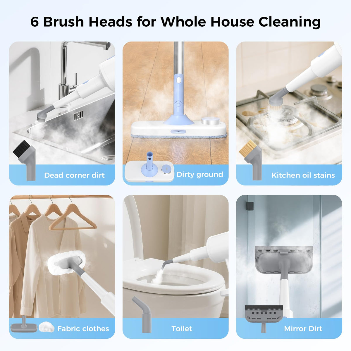 10 in 1 Detachable Handheld Steam Mop Q7684