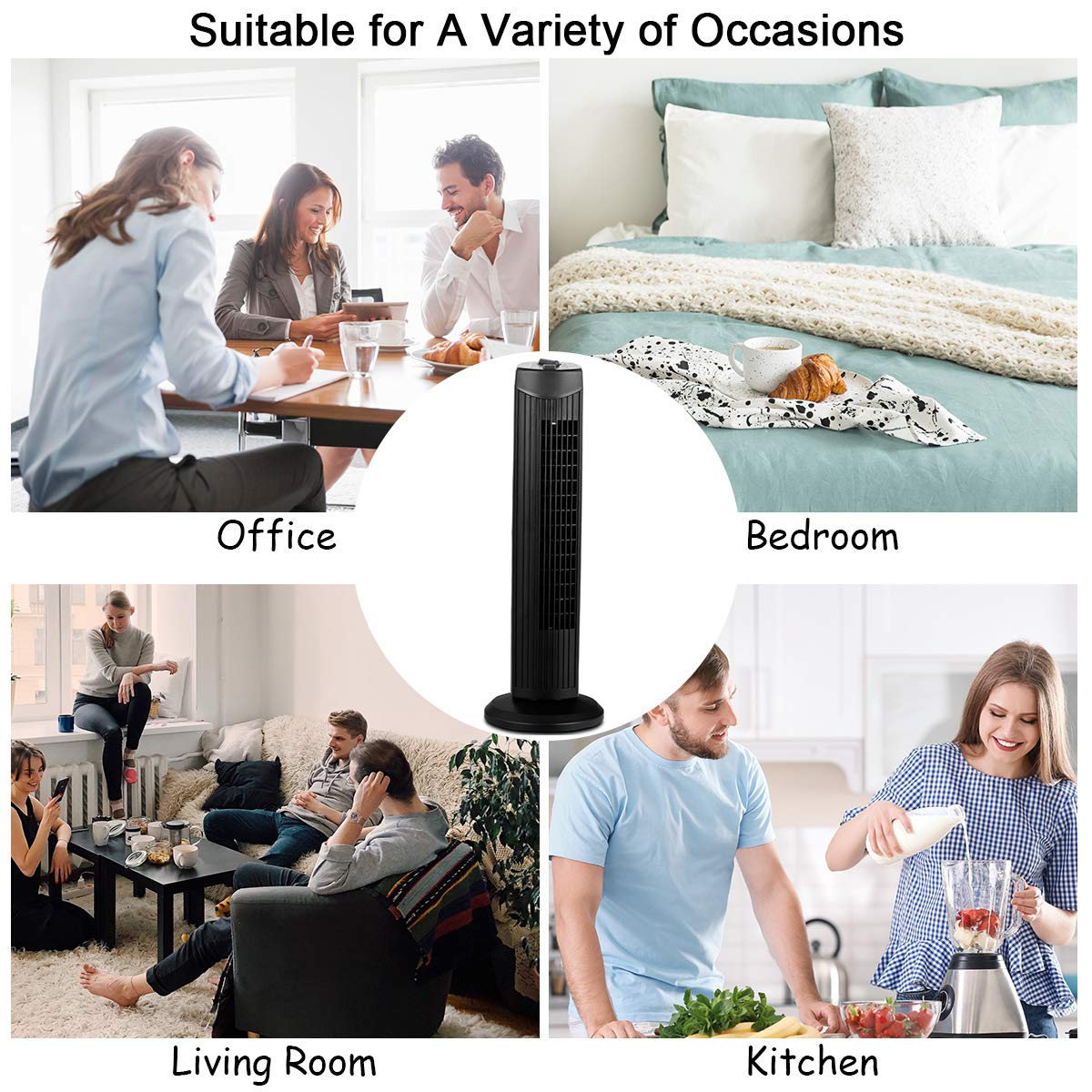 28-Inch Oscillating Tower Fan B765822