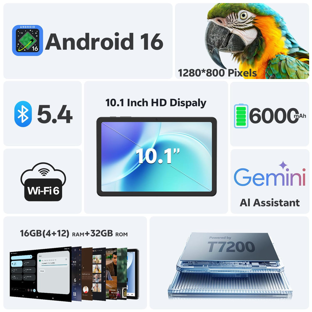 10 Inch Android Tablet with Keyboard P177334