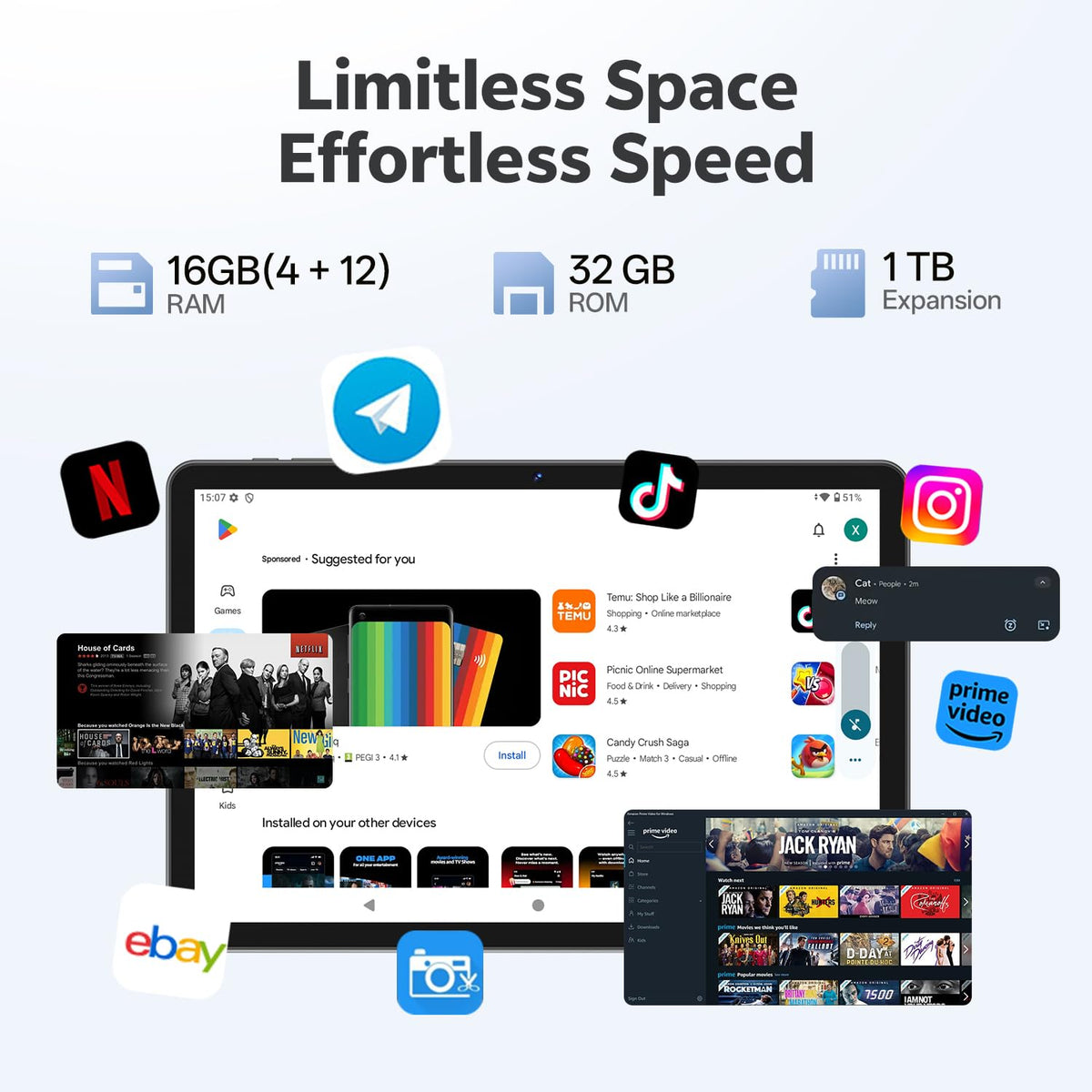 10 Inch Android Tablet with Keyboard P177334