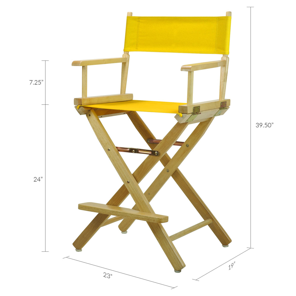 24" Natural Frame-Gold Canvas Director Chair F38893