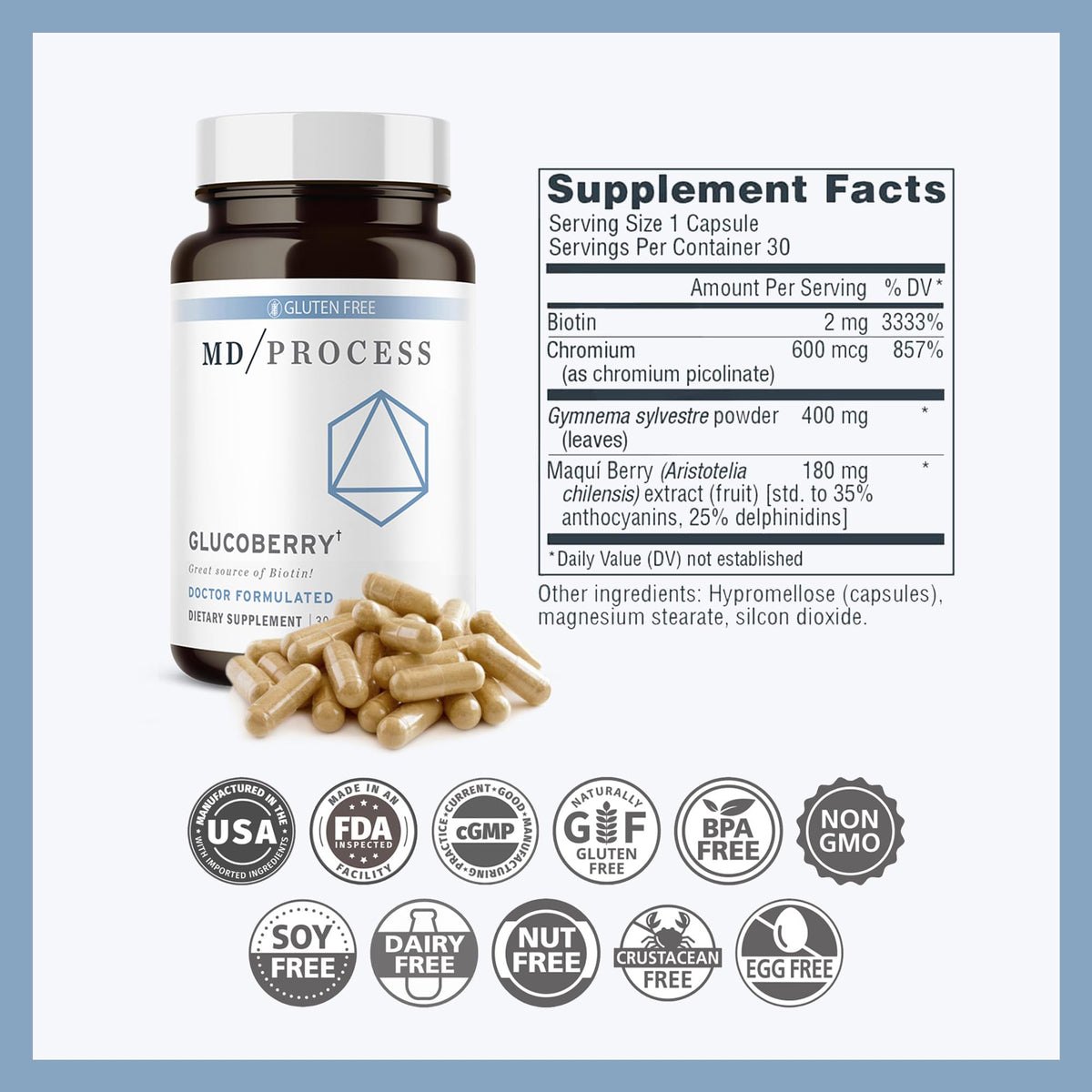 Maqui Berry Extract with Chromium Picolinate 30 Capsules N931176