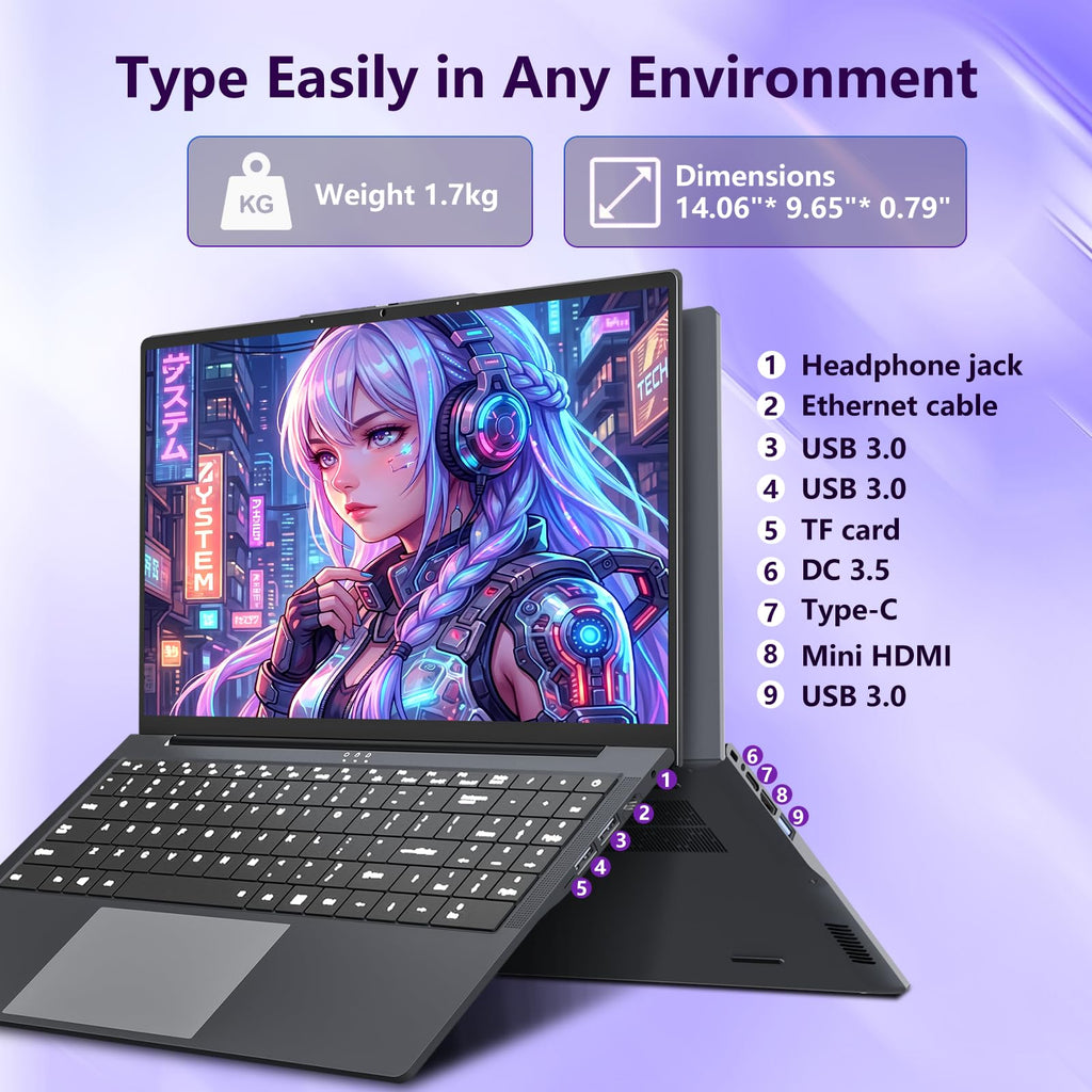16GB RAM 256GB SSD Core i5 16" IPS FHD Laptop Computer M105747