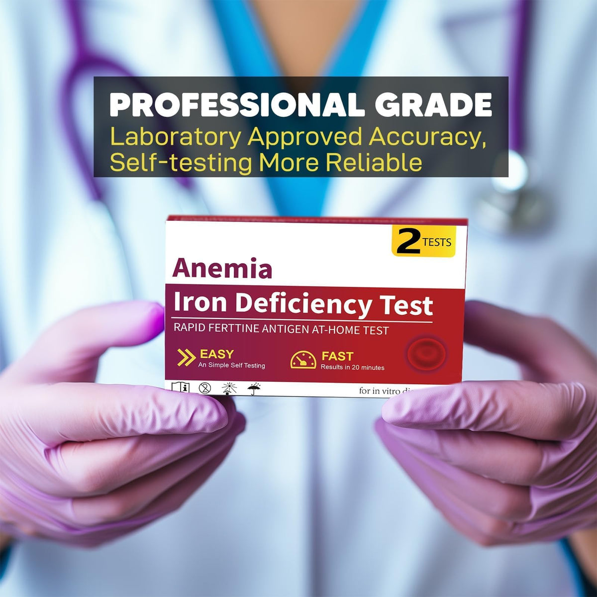 Iron Deficiency Home Test Kit 2 Tests G362182