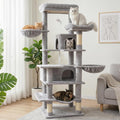 68 Inches Multi-Level Cat Tree Tower with Sisal Scratching Posts F98342