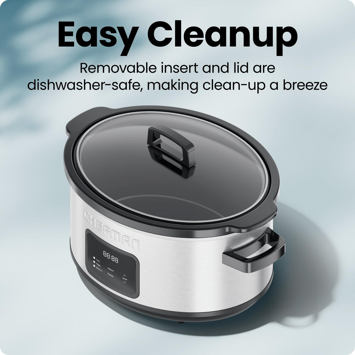7 Quart Programmable Digital Slow Cooker with Ceramic Crock D489