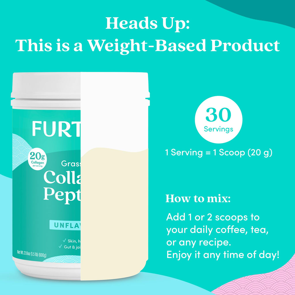 Unflavored Grass-Fed Collagen Peptides Powder 21.16 Oz E47445