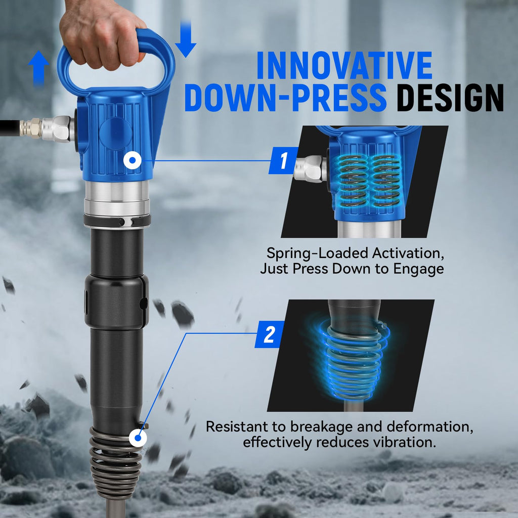 Pneumatic Hammer Shovel, 2 Heavy-Duty Air Chisels A831