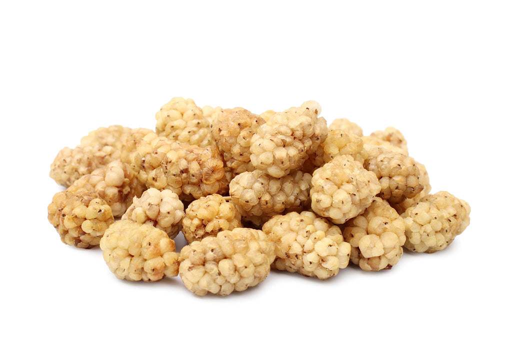 USDA Organic Sun Dried White Mulberries 8.8 Oz P1579