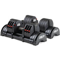 Adjustable Dumbbell Set Pair 30/40/50/60 lb Steel Plates Knurled Handle J700793