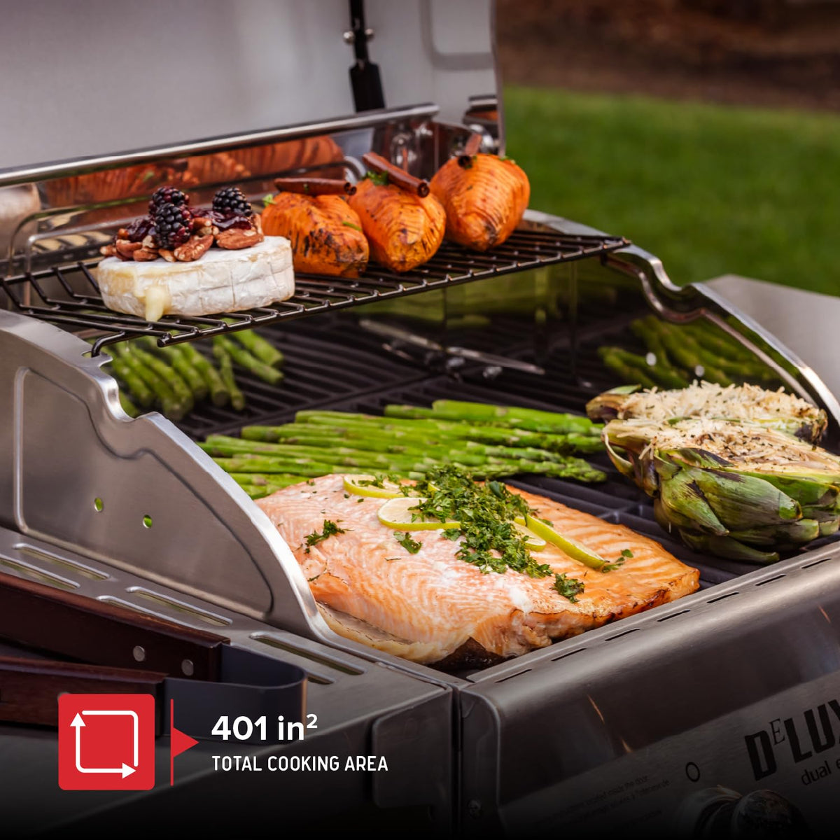 2 Burner Gas Grill with Foldable Shelves L729829