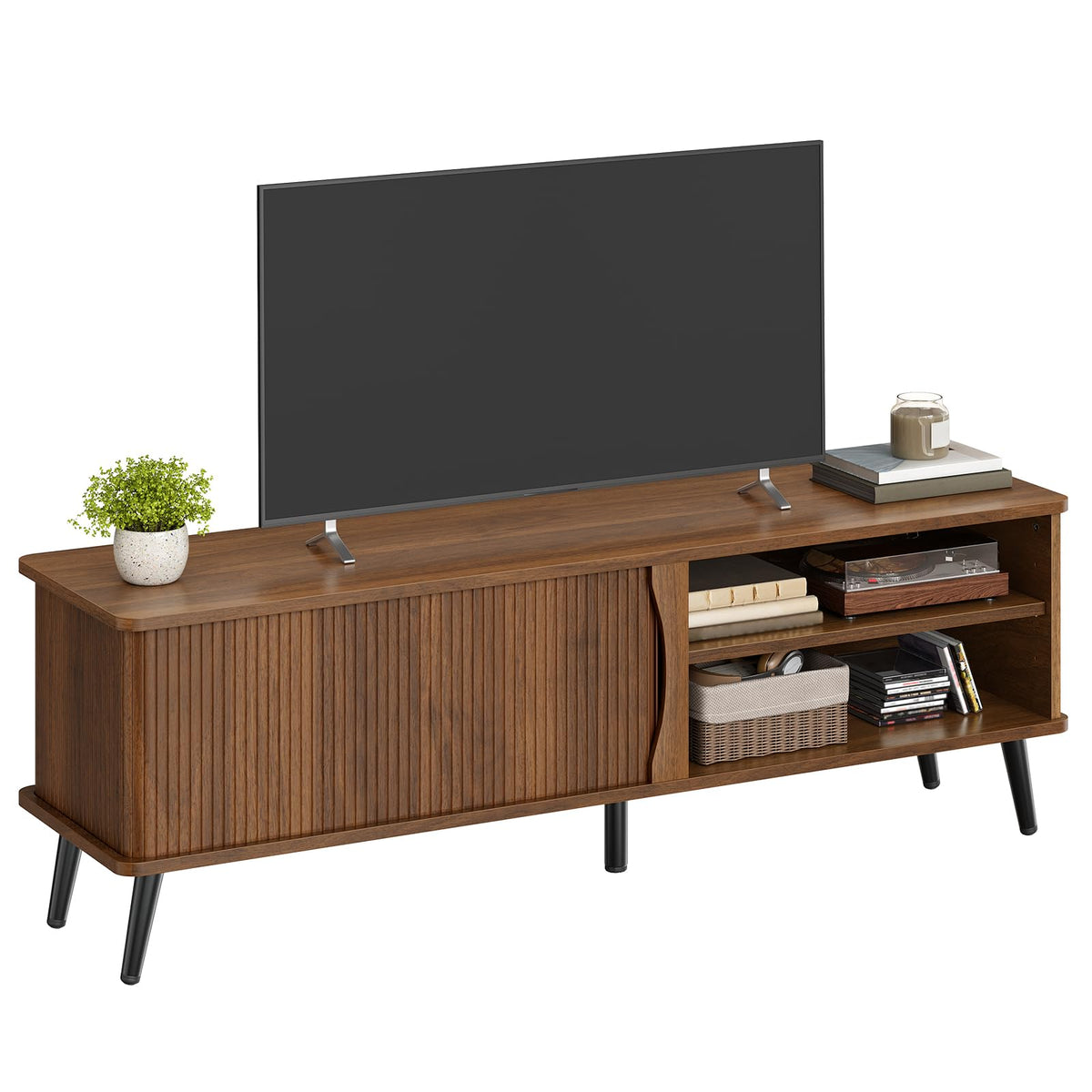 Mid Century Modern TV Stand with Storage C262