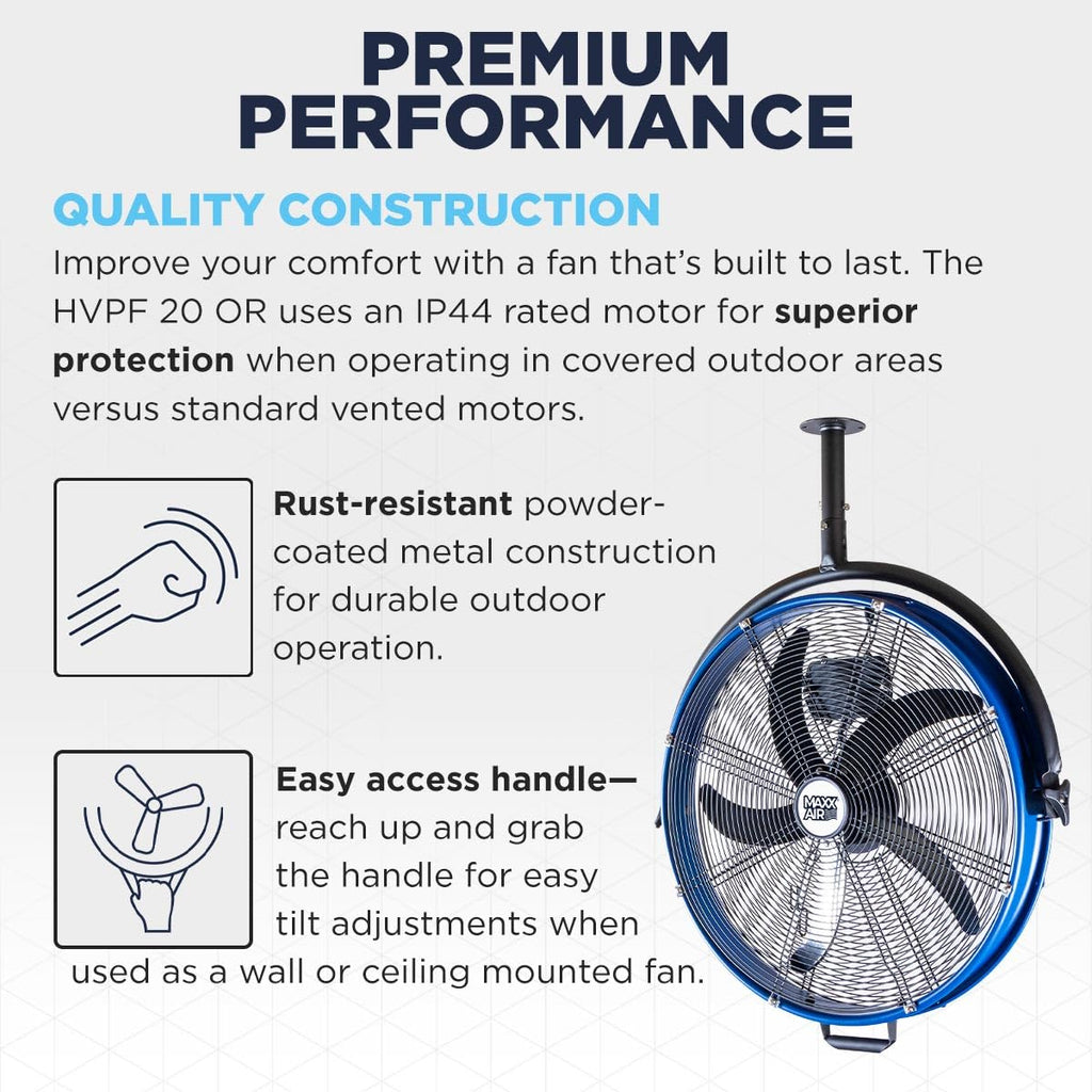 20" 3-In-1 Metal Pedestal Wall Floor Fan Z835
