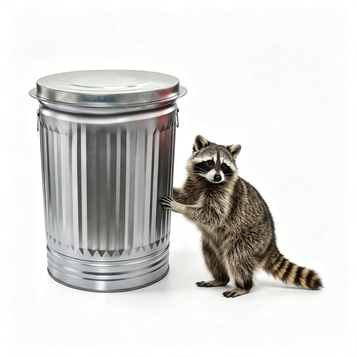 31 Gallon Heavy Duty Galvanized Metal Trash Can with Lid O255