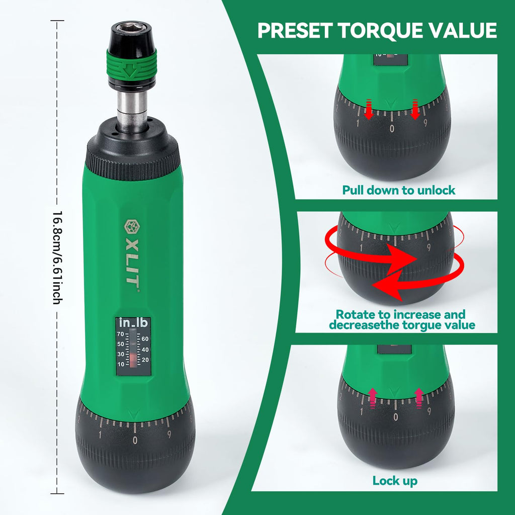 Adjustable Torque Screwdriver Set, 13-Piece 1/4" Hex Quick Release K3356