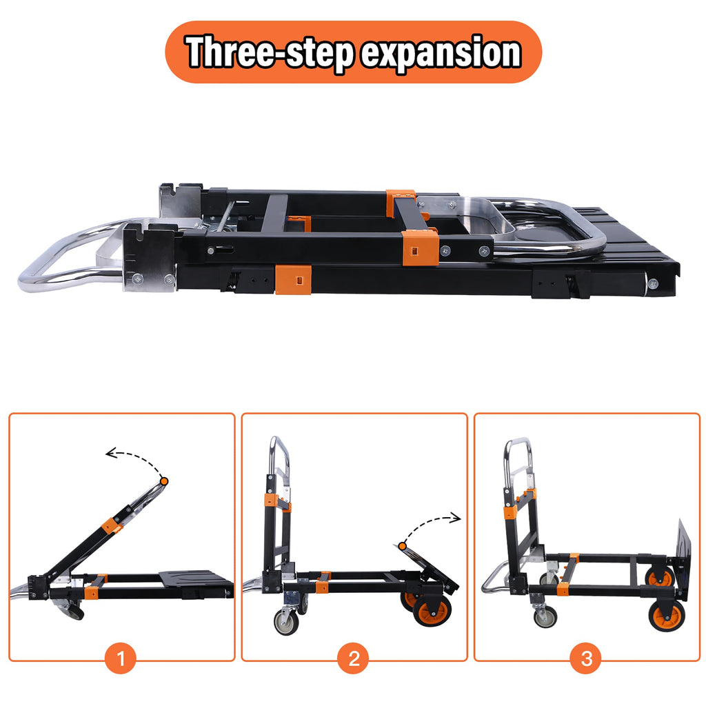 3 in 1 Folding Hand Truck 500lbs Capacity C839726