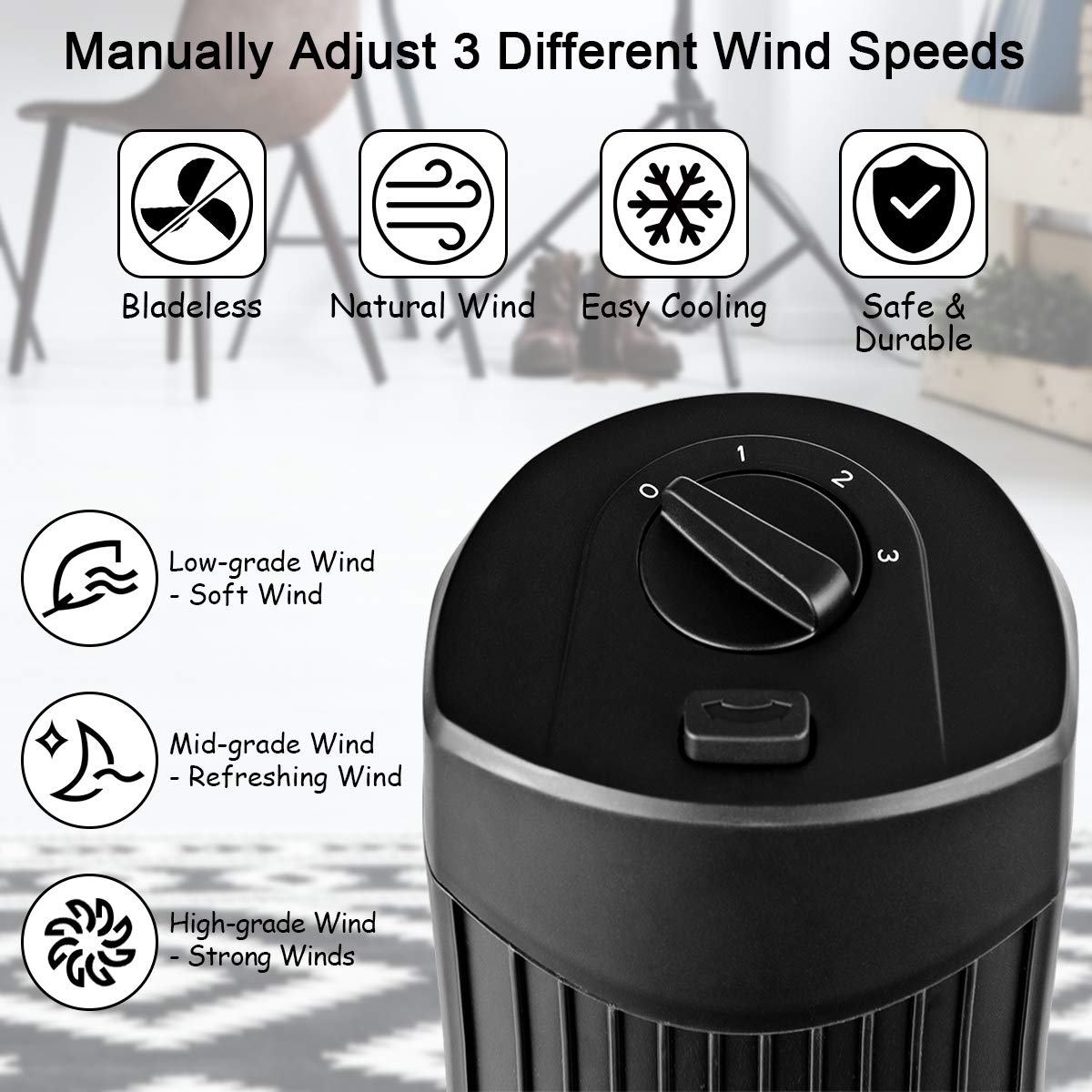 28-Inch Oscillating Tower Fan B765822