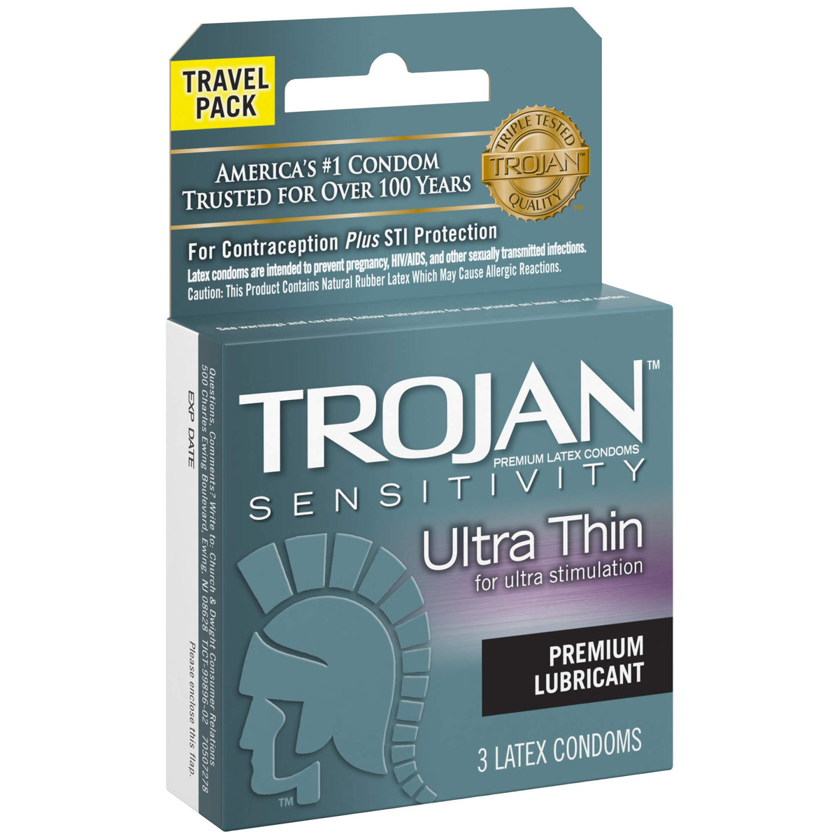 Ultra Thin Lubricated Condoms 3 Count X592730