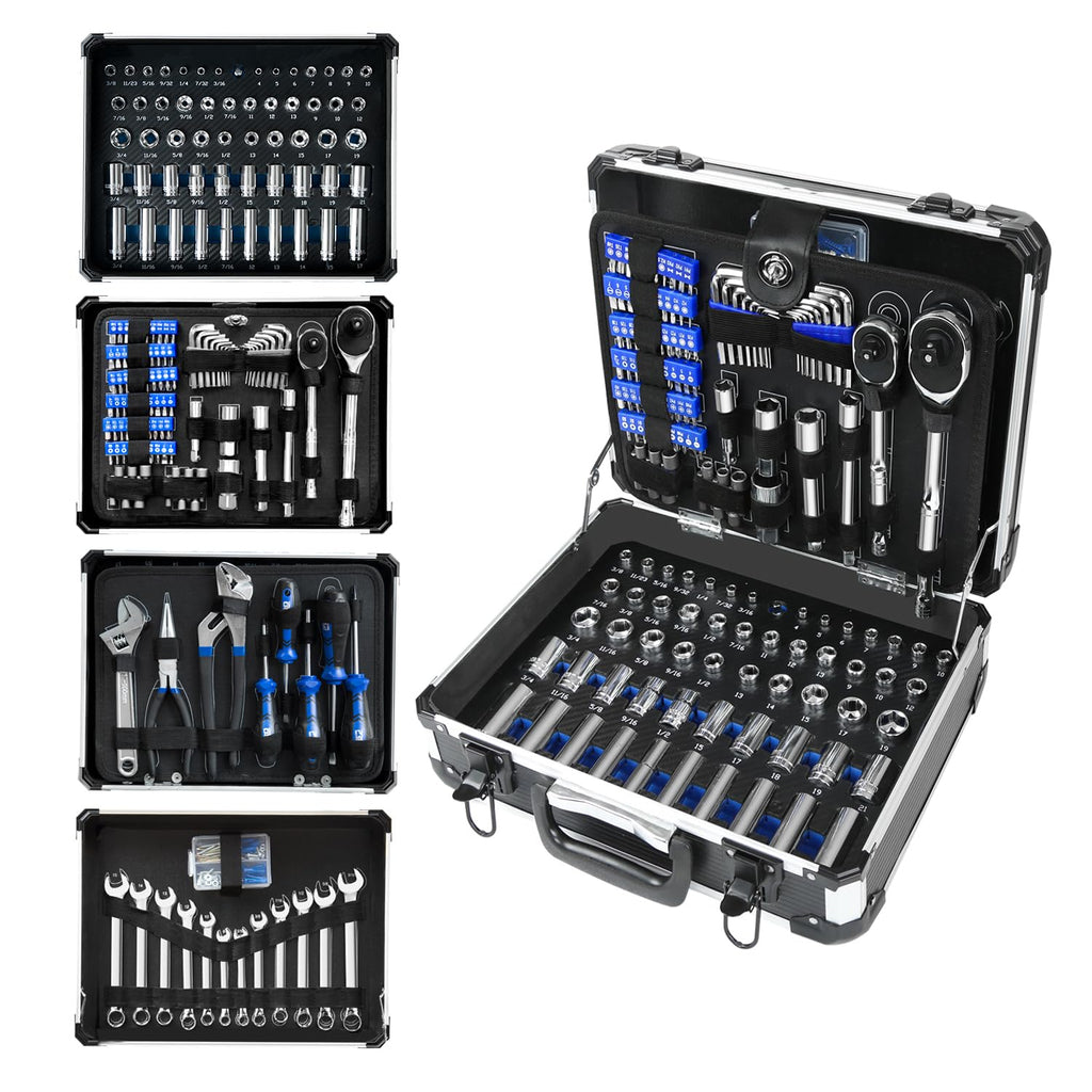 240-Pieces Mechanic Tool Set with Aluminium Tool Box G230884