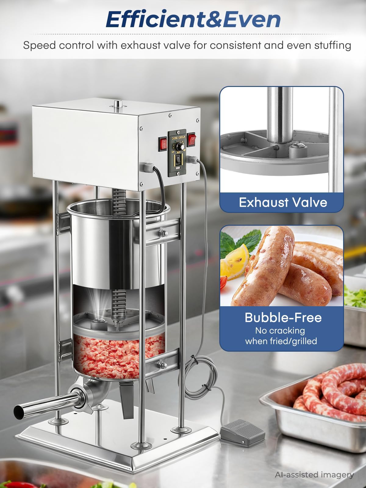 33LBS Stainless Steel Sausage Stuffer J96277
