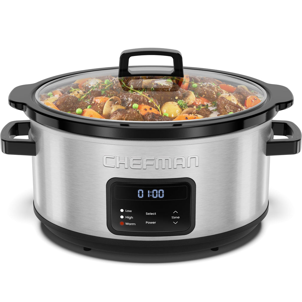 7 Quart Programmable Digital Slow Cooker with Ceramic Crock D489