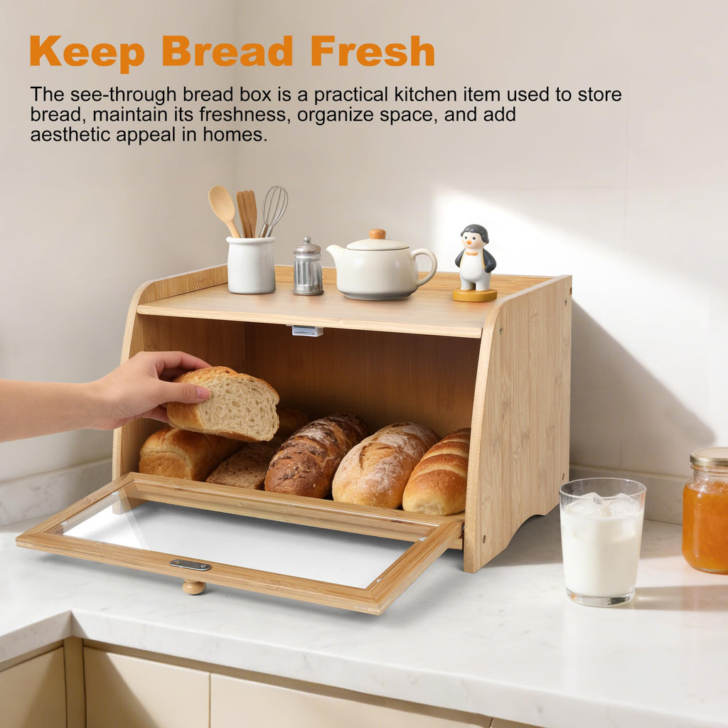 Large Bamboo Bread Box P407844