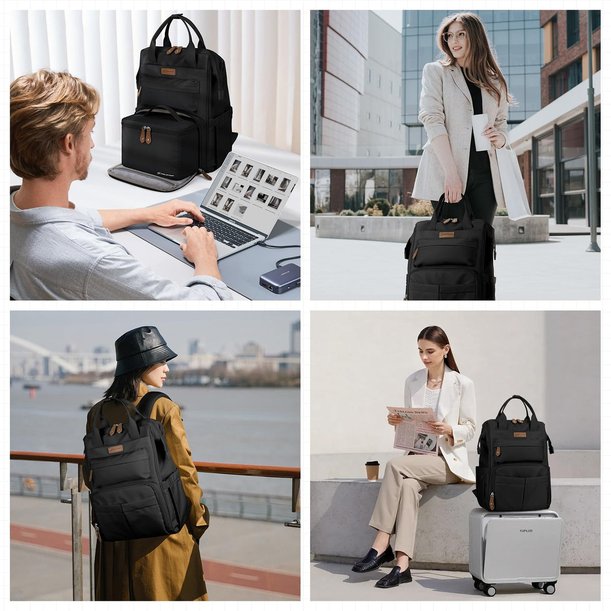 15.6-17.3" Laptop Backpack with Lunch Box Z648