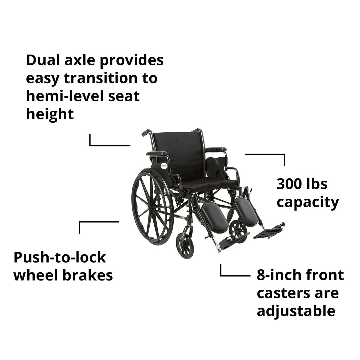 Black 20 in Wheelchair D3261