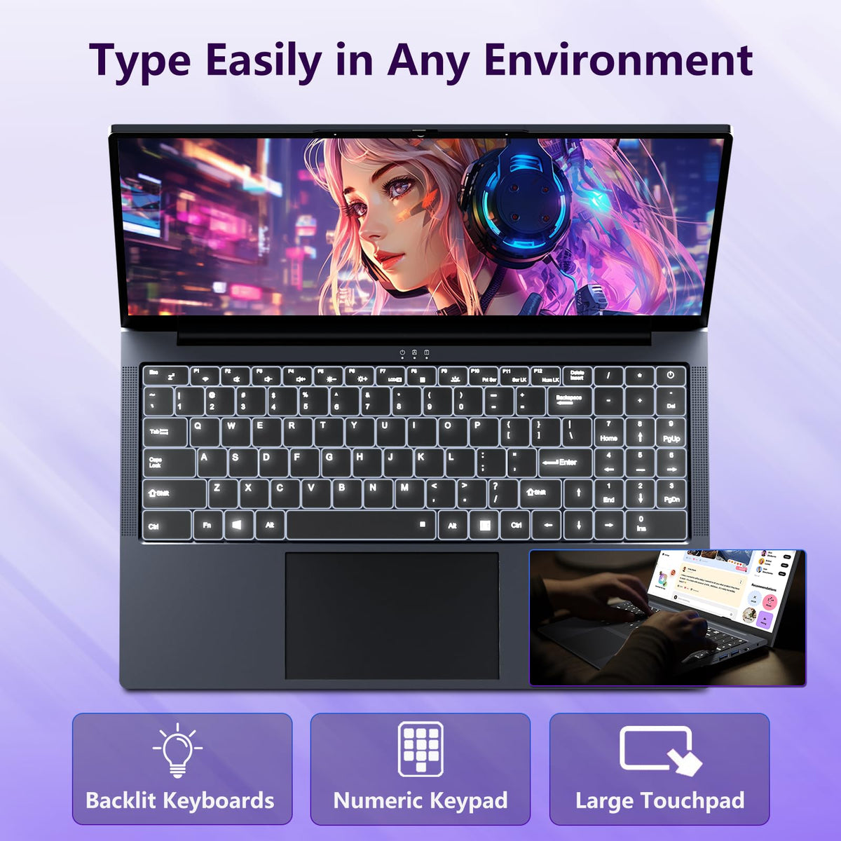 16GB RAM 256GB SSD Core i5 16" IPS FHD Laptop Computer M105747