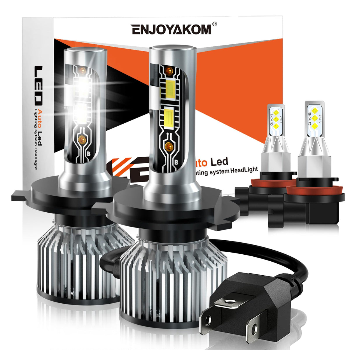 2007-2014 Honda CRV Light Bulbs 9003/H4 H11 6500K White Pack of 4 F441981