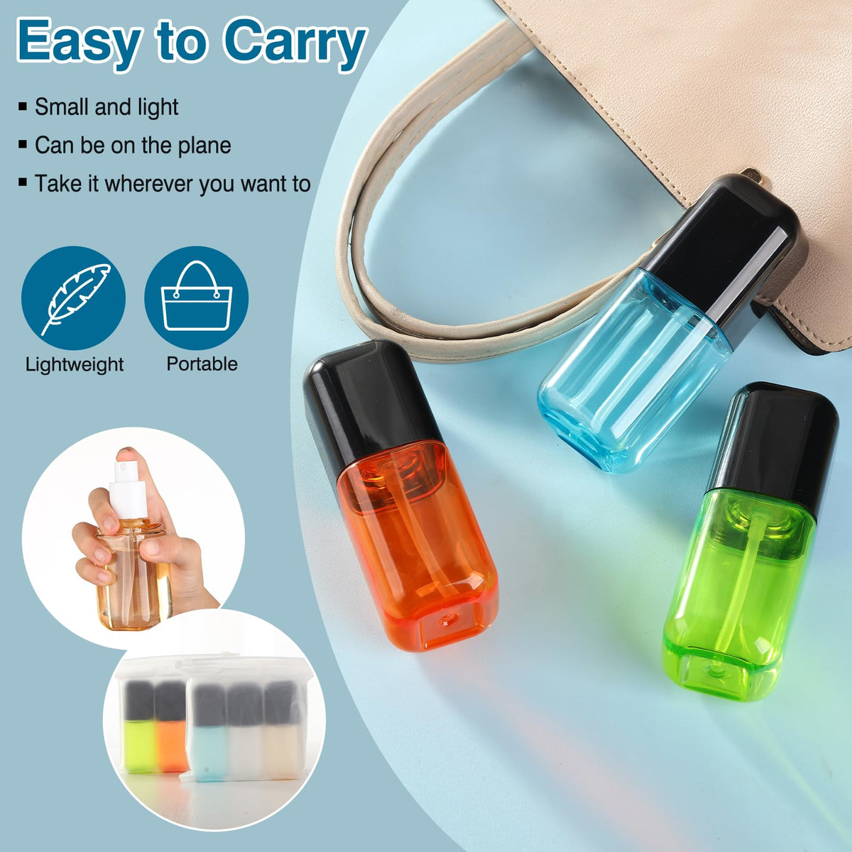 Fine Mist Spray Bottle 3 Pack 2.7oz C9370