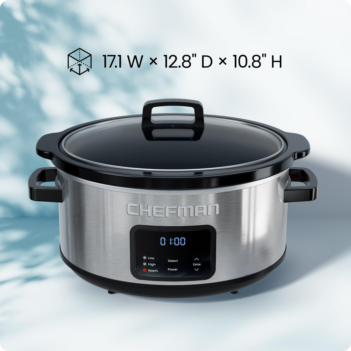 7 Quart Programmable Digital Slow Cooker with Ceramic Crock D489