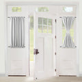Door Curtains, Thermal and Room Darkening Curtains, Rod Pocket Blackout Curtains, 25 x 40 inches, Greyish White, 1 Panel Q285