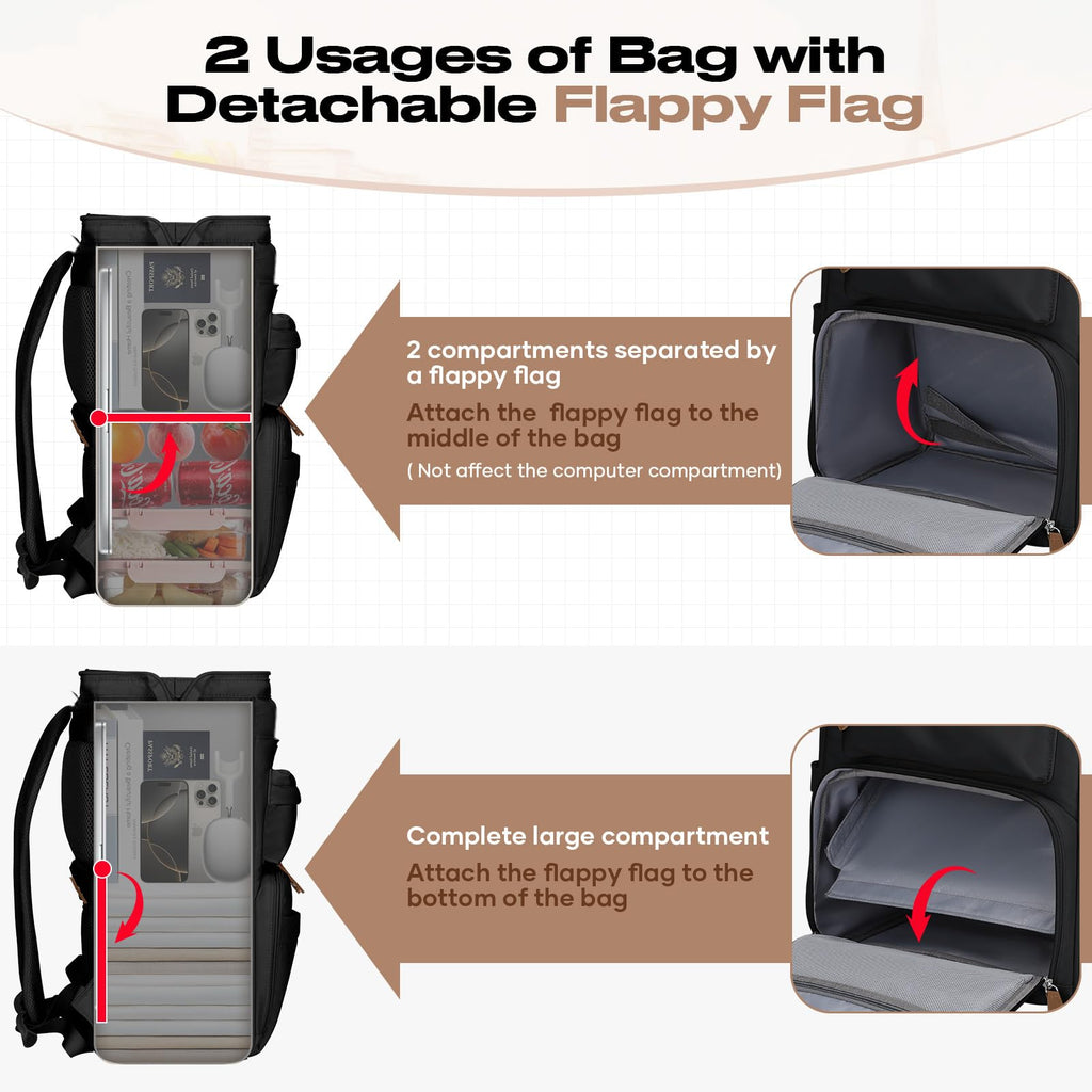 15.6-17.3" Laptop Backpack with Lunch Box Z648
