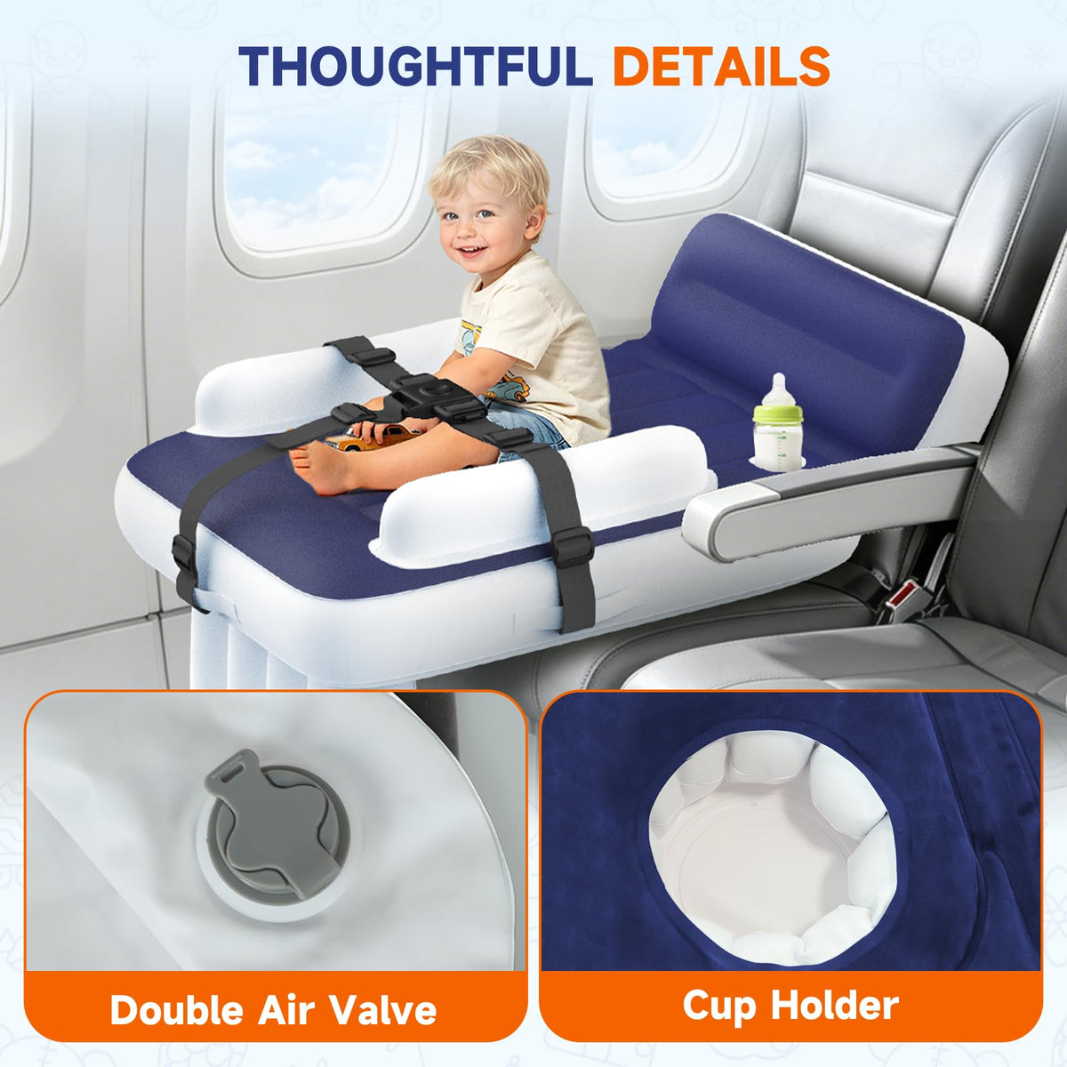 Inflatable Toddler Airplane Bed F5992