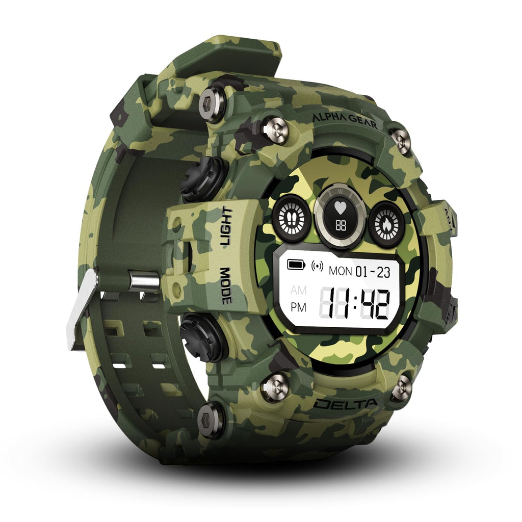 Camo Green Rugged Smartwatch D6046