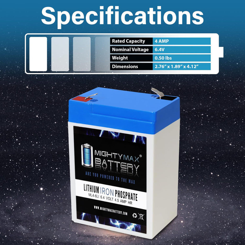 6V 4.5AH Lithium Replacement Battery P4742