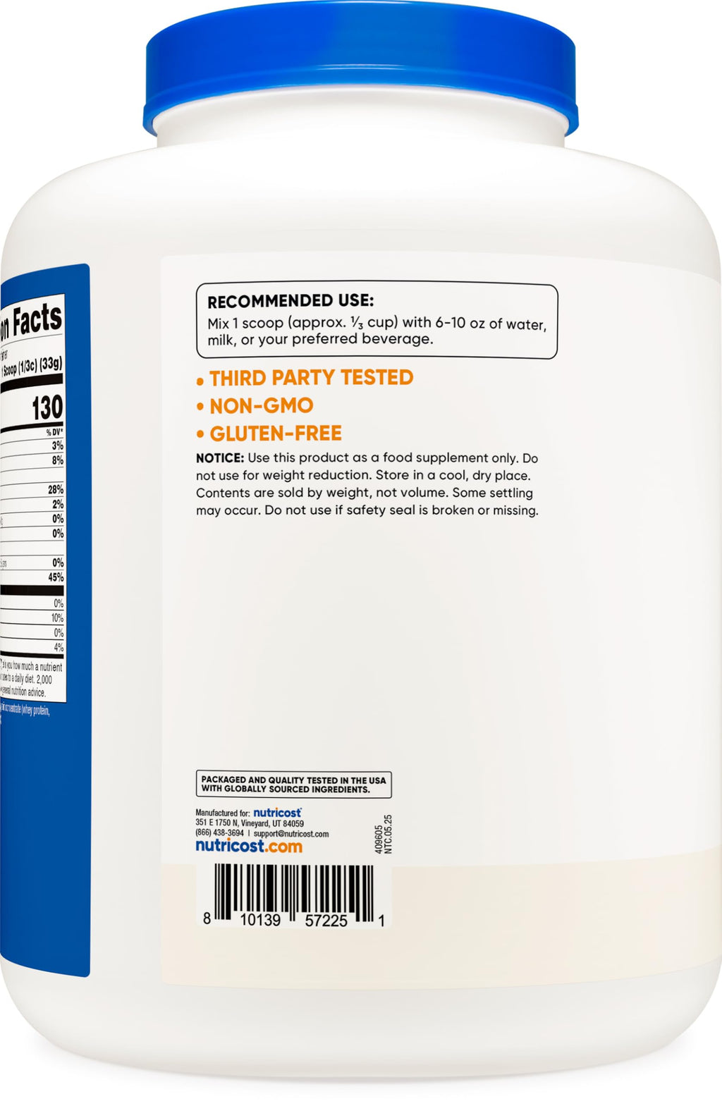 Grass-Fed Whey Protein Concentrate 5LBS V336206