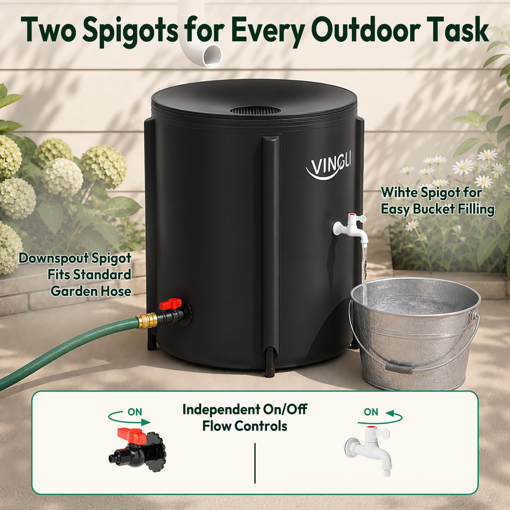 Collapsible 50 Gallon Rain Barrel A81926