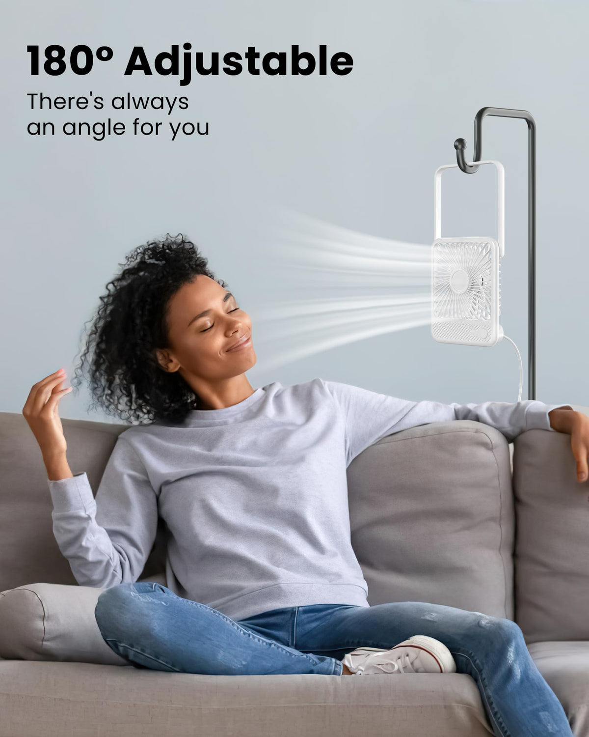 White USB Desk Fan S558