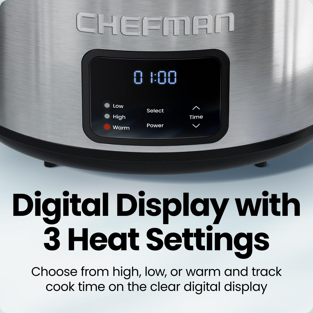 7 Quart Programmable Digital Slow Cooker with Ceramic Crock D489