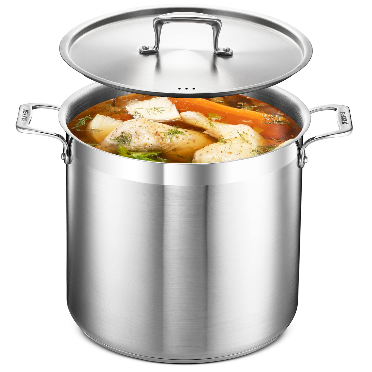 16 Quart Stainless Steel Stockpot with Lid W980724
