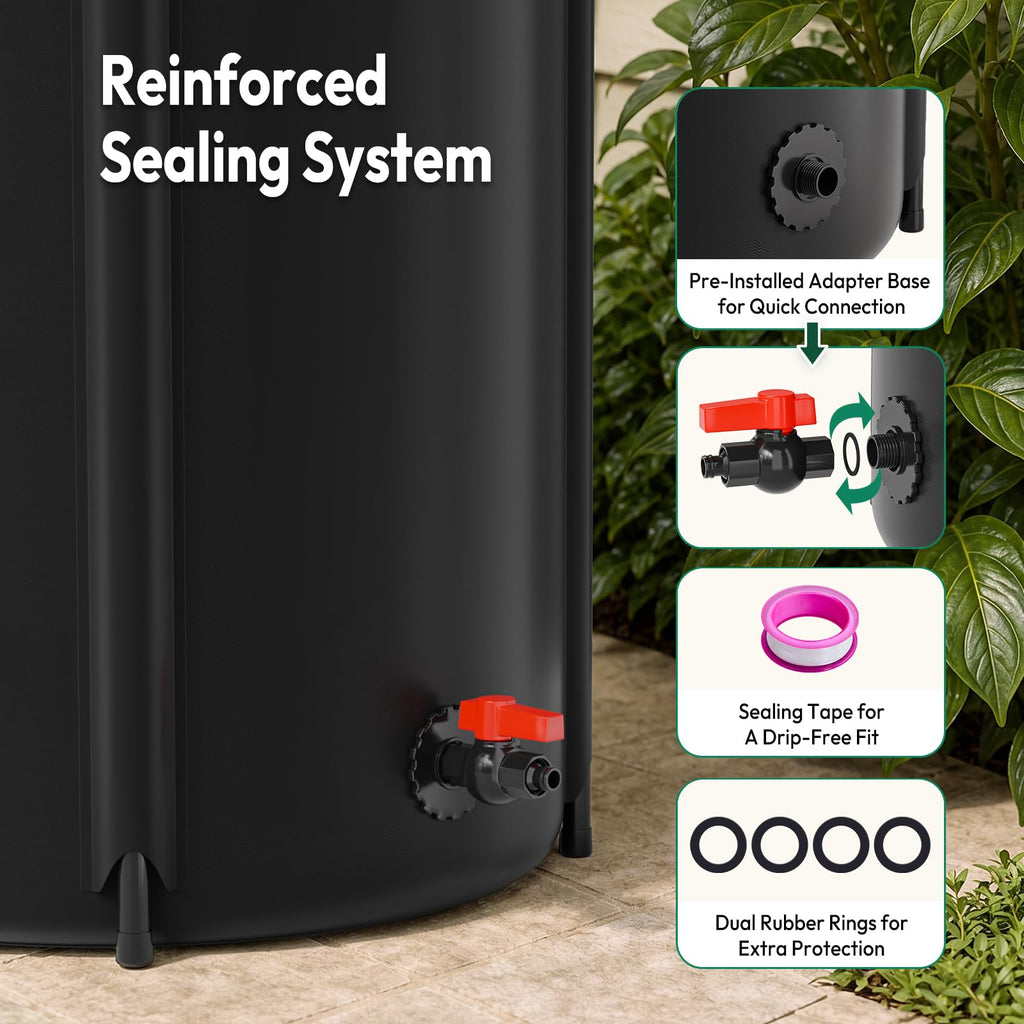 Collapsible 50 Gallon Rain Barrel A81926