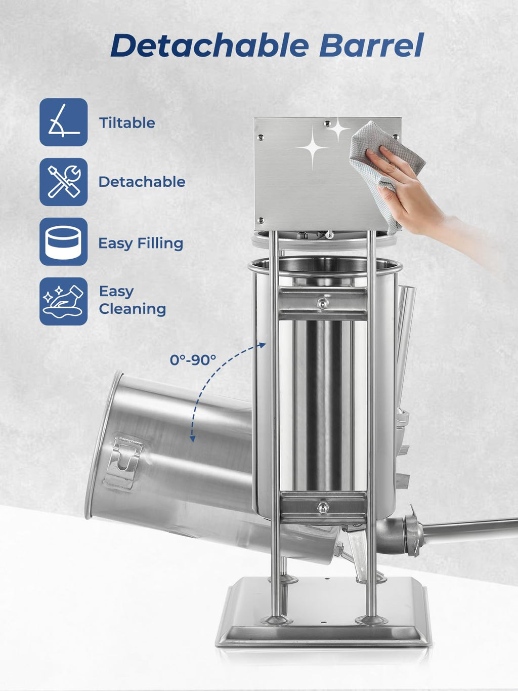 33LBS Stainless Steel Sausage Stuffer J96277