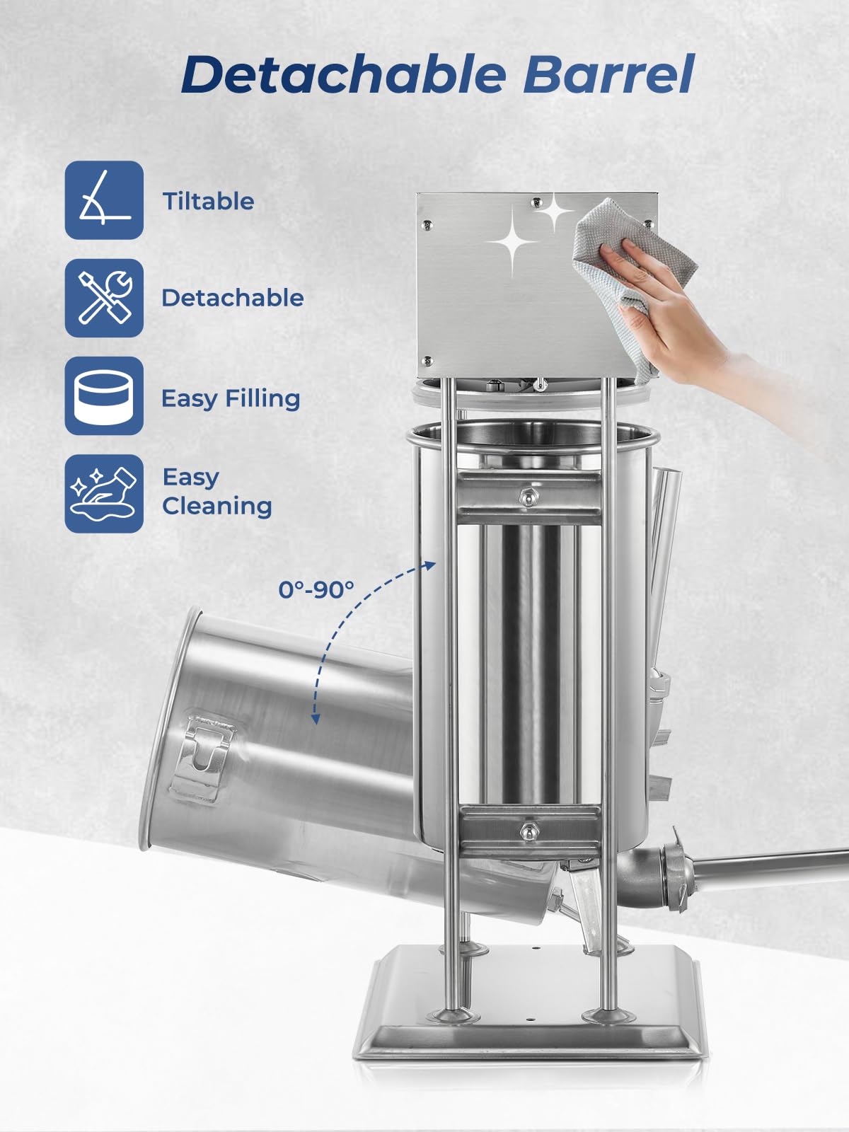 33LBS Stainless Steel Sausage Stuffer J96277