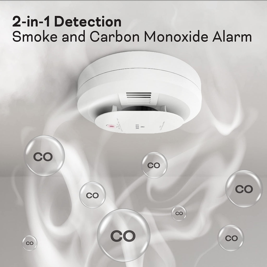 Hardwired Smoke & Carbon Monoxide Detector, 4 Pack Z2178