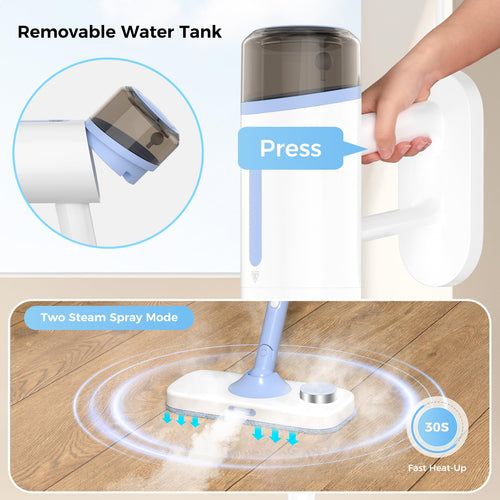 10 in 1 Detachable Handheld Steam Mop Q7684