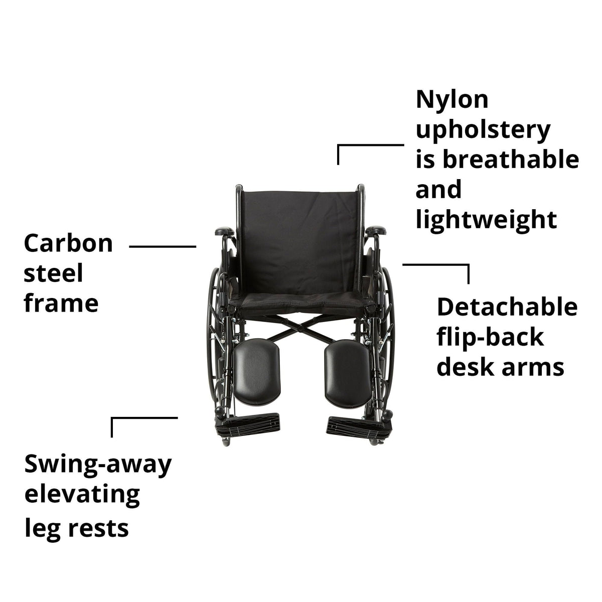 Black 20 in Wheelchair D3261